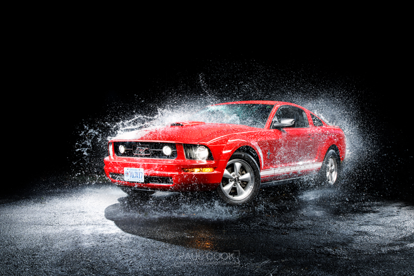 Mustang water splash 
